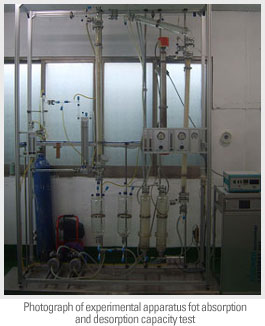 Photograph of experimental apparatus for Absorption and Desorption Pilot Plant-Pilot plant-JEONJIN ENTECH